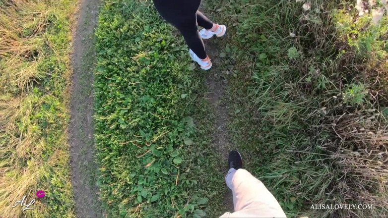 Alisa Lovely: Teen amateur nice butt fuck doggystyle at outdoor sunset