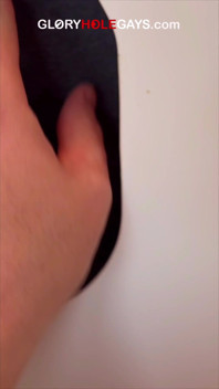 Nervous Straight Guy at the Gloryhole - His First Time Ends in a Huge Cumshot