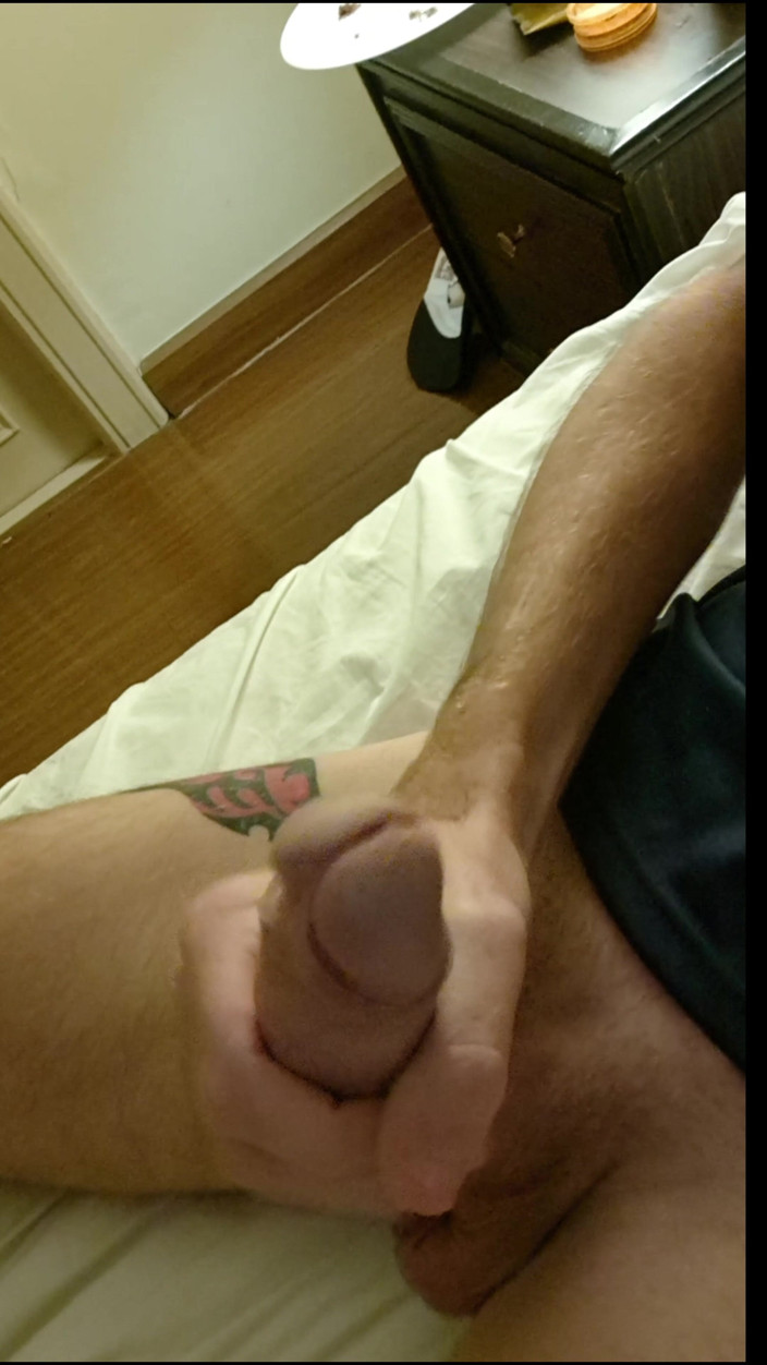 SkinnyWithAHugeDick: I Wank Outside My Step Sisters Bathroom to See if...