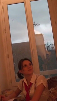 French college chick gets smashed hard