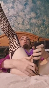 Extreme Anal Training with Huge Inflatable Monster Dildo