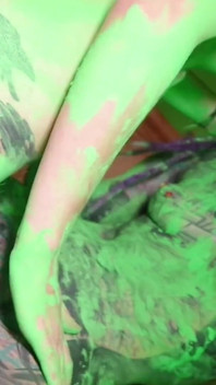 Alternative Girls Lesbian Play, Tato Dreadhead Teens Color Play