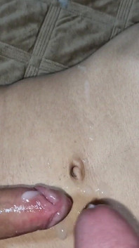 Skinny Skinny Boy and Big Dick Stepdaddy Cum All Over Each Other with Hot Cum From Ass Toy!