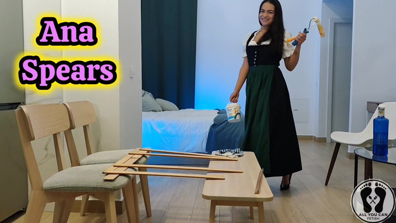 All You Can Fetish: Austrian Woman in Dirndl Getting Dirty