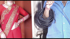 Sathi Bhabhi: Sexy Desi Rinky Bhabhi a místní chlapec tvrdě šukají v pokoji