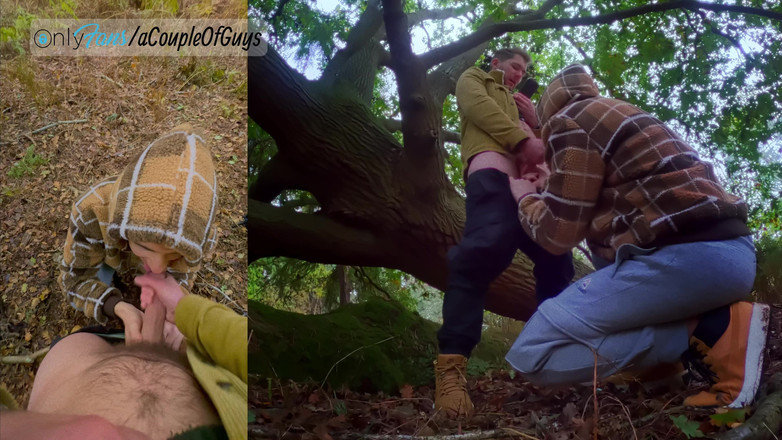 ACoupleOfGuys: Отримуючи мій член смоктав у лісі