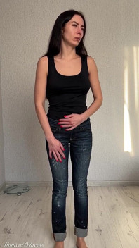 Pee in Jeans Standing up by Accident, Panty Wetting