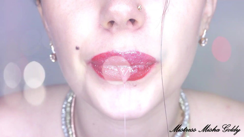 Goddess Misha Goldy: Sniff for my big red lips + cum countdown with sniff...