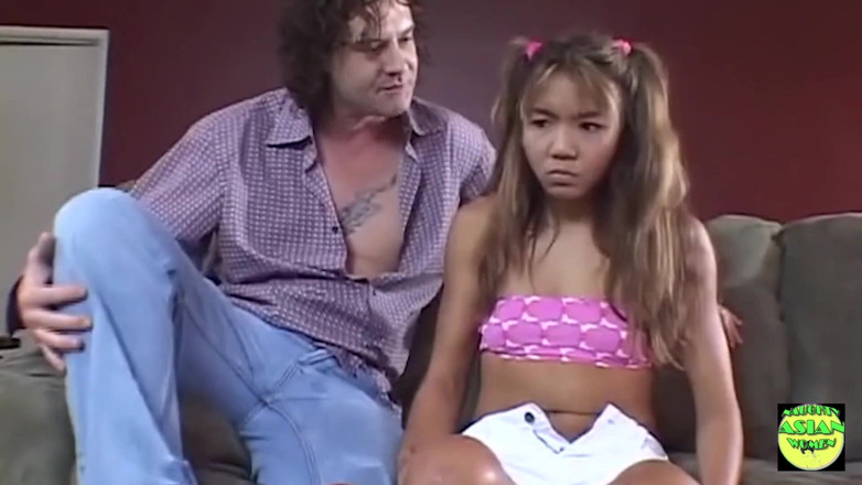 Naughty Asian Women: Asian Sweetie with Pigtails Chooses to Study Using a Kingsize...