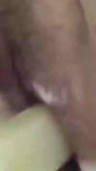Rubbing Fucking My Fat Pussy with 12 Inch Didlo