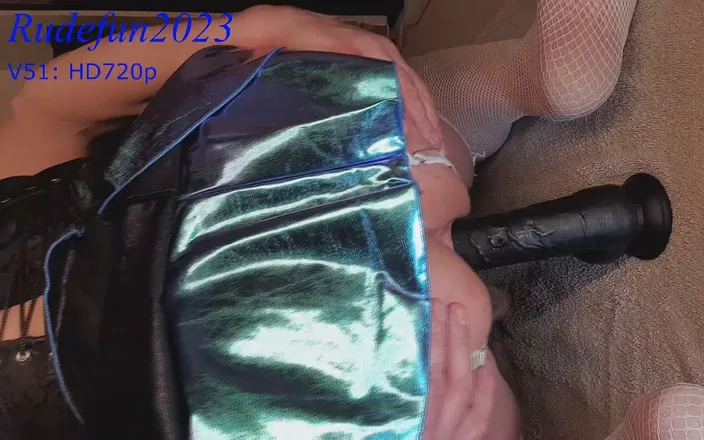 rudefun2023: V51: Superhot Shemale, Dildo Hands-free and Mega Cum