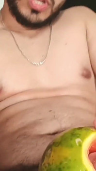 New Video of Fucking Fruit. Papaya's Turn