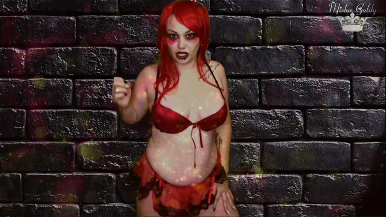 Goddess Misha Goldy: Curse from demoness to not cum never! Get your last...