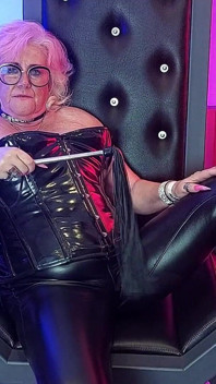 Latex Clad Mature Dominatrix Cracks Whip in Ecstatic Poses
