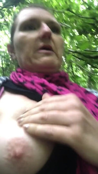 Public Titty Play Whilst Walking in the Great Outdoors