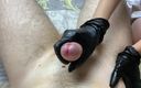 Gloria Gimson: Handjob in Black Latex Gloves From My Girlfriend in White...