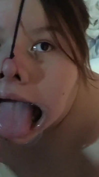 With the Cock in the Face and the Cum in the Eyes