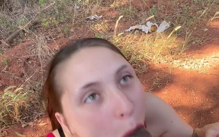 LuluLemons000: Outdoor Sloppy Blowjob - Almost Caught