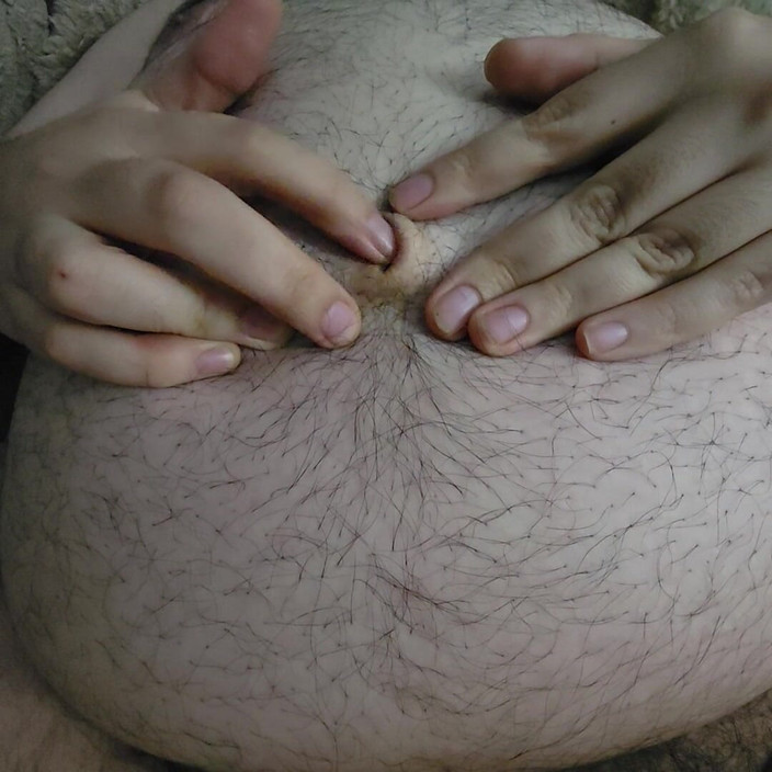 Chunky Belly Boy: Big Bear Chub Belly Rub, Bellybutton Fingering, request #1