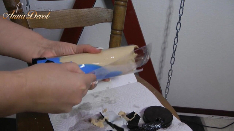 Anna Devot: Homemade dildo  - Test 1