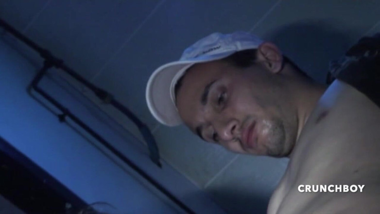 STRAIGHT BOY CURIOUS: Two discreet straight boys sucking in common toilets