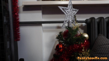 Pantyhose me porn videos: Mature blonde Laura gets horny and sucks my cock while...