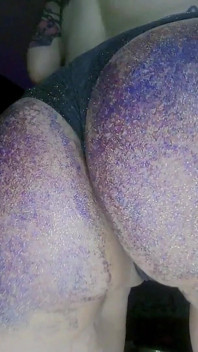 Alternative Girl Oil Massaging a Butt and Spanking by Glitters