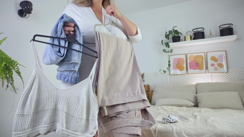 Wet Slavs: Help Me Pick My Outfit? Solo Masturbation Right on the...