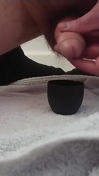 Slow Edging of Soft Uncut Cock with Leaking Cum and Swallow