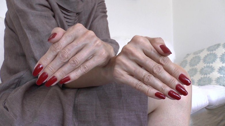 Lady Victoria Valente: Beautiful Red Fingernails Showcase and Masturbation Inside Your Pants, Part 1 -...