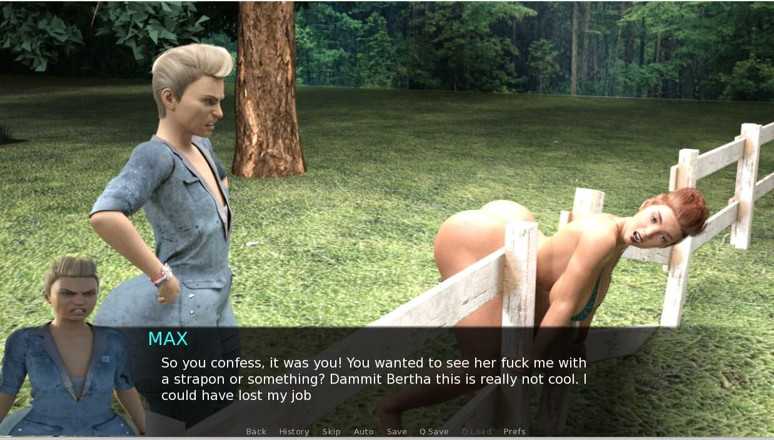 XXX Games Bunk - Trans: Futa Groves - геймплей - ролевая игра - большая задница сисси дилдо сидит в спортзале и забор ударил трахом