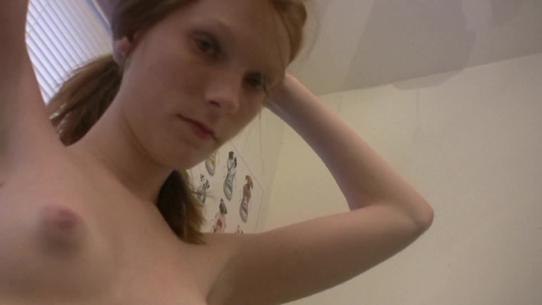 Tight little babes: Amazing amateur redhead girlfriend rides him on top