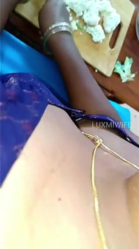 Sexy Cooking in Blouse Petticoat & Pussy Show