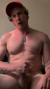 Gay Gooner Christian Hunter Flexes and Goes Hard on His Cummy Thick Cut Cock