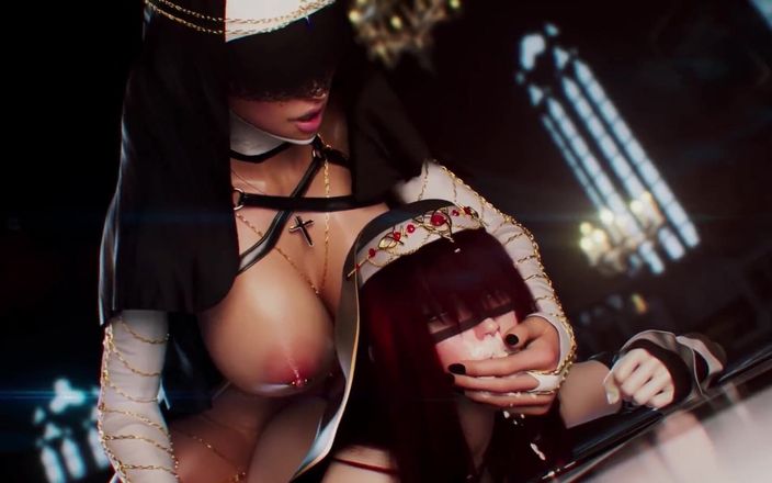 MsFreakAnim: Futa freira fode sua enteada em anal 3D Hentai sem censura