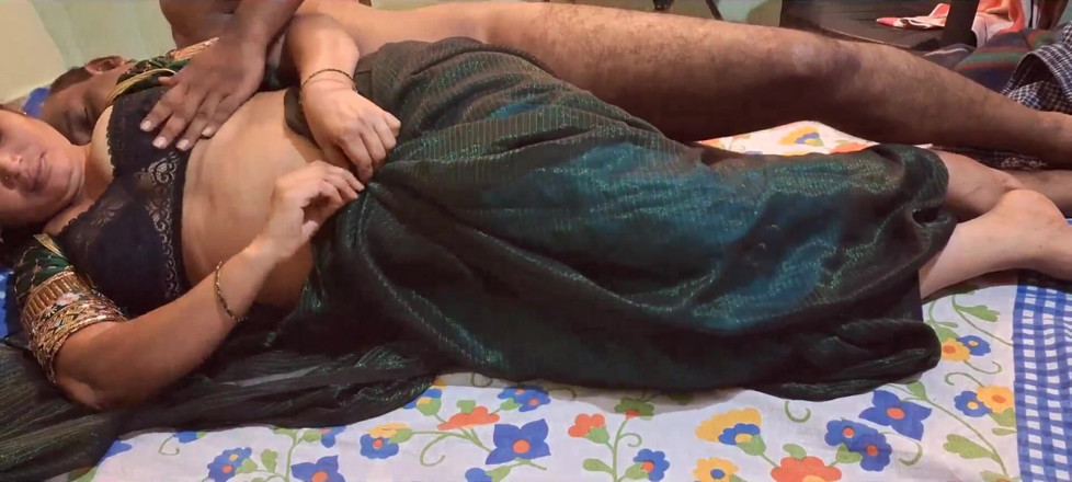 Sexy sindu: Blue Saree sesso con la figliastra