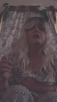 Cheryl's Smoke Break Thinking About Your Cock