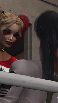 Harley Quinn नकली लंड बांधकर महिला जेल वार्डन को जोरदार चोदती है