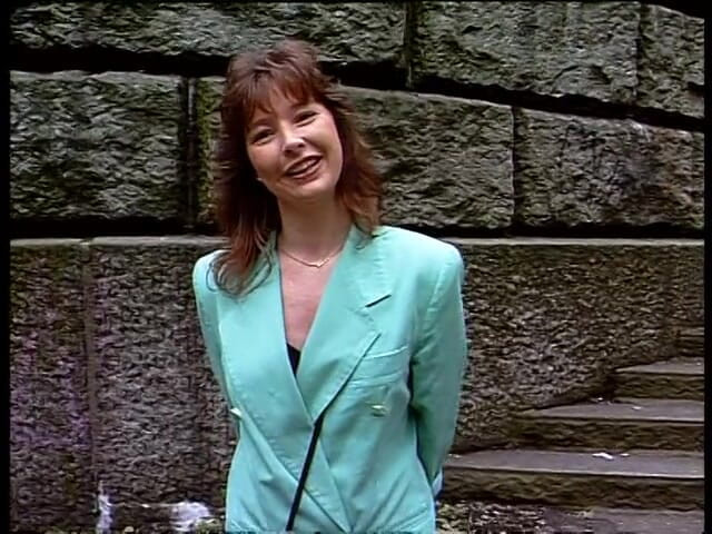 Lucky Cooch: Beautiful brunette lady at the outdoors interview