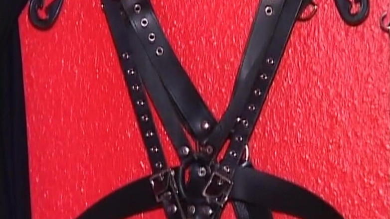THAGSON MILFS: Mature Leather Domme Binds Her Fishnet Slave