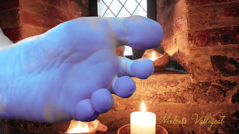 Mxtress Valleycat: Worship my big blue feet