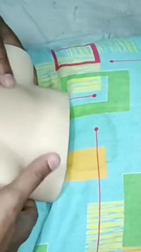 Very Horny in Tight White Doll