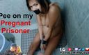 Sexy gaming couple: Plas op mijn zwangere Aziatische gevangene - sperma op de buik