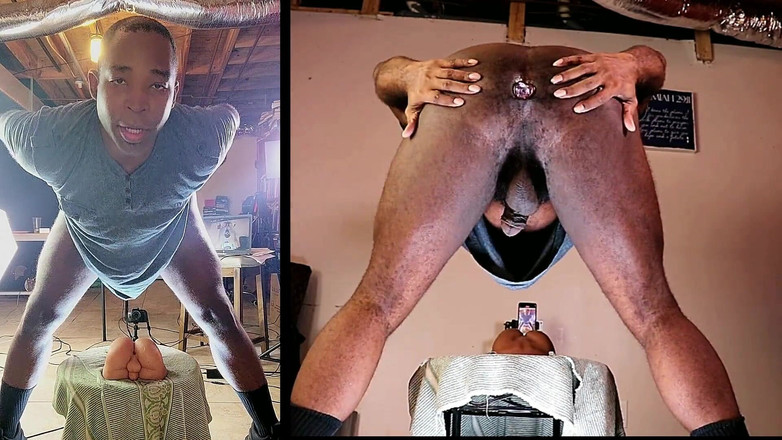 Blkbamaboi73: Big dicked stud pounding leksak röv djupt och hårt
