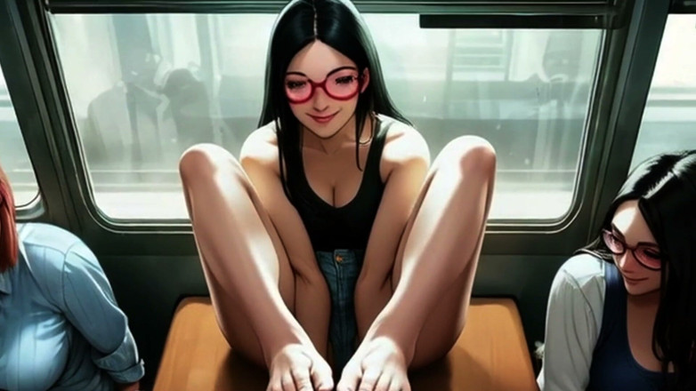 Spicy Toons: Lin Plays Footsie on the Train 2