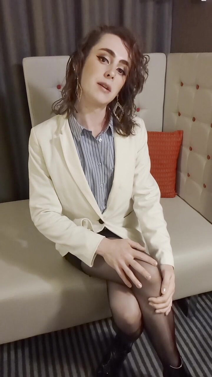 CecexoMonroe: Sexy Trans Secretary JOI - Cece Monroe JOI with Cum Eating...