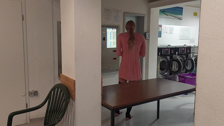 sweetfeet29: Alone in the Laundry