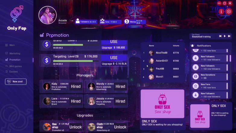 LewdArcade: Onlyfap Simulator 4 เล่นเกมโป๊ [ตอน 01] เกมเย็ด, เกมโป๊เปลือย