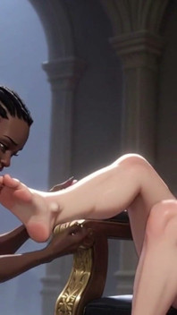 Horny Ebony Slave Sucking Blonde Queens Beautiful Feet