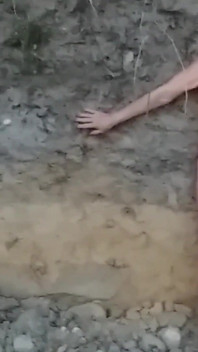 Naked Granny in a Gravel Pit!